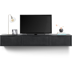 TV-meubel Verdio zwevend 206 cm zwart