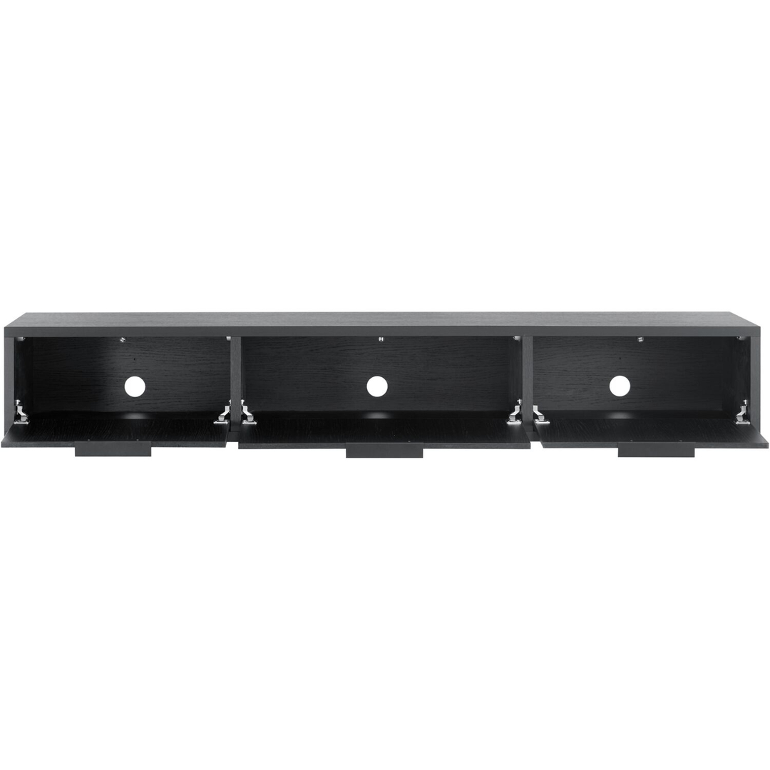 TV-meubel Verdio zwevend 206 cm zwart