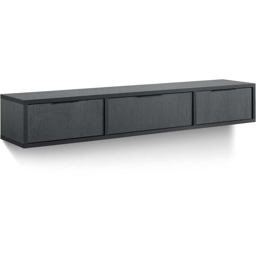 TV-meubel Verdio zwevend 206 cm zwart