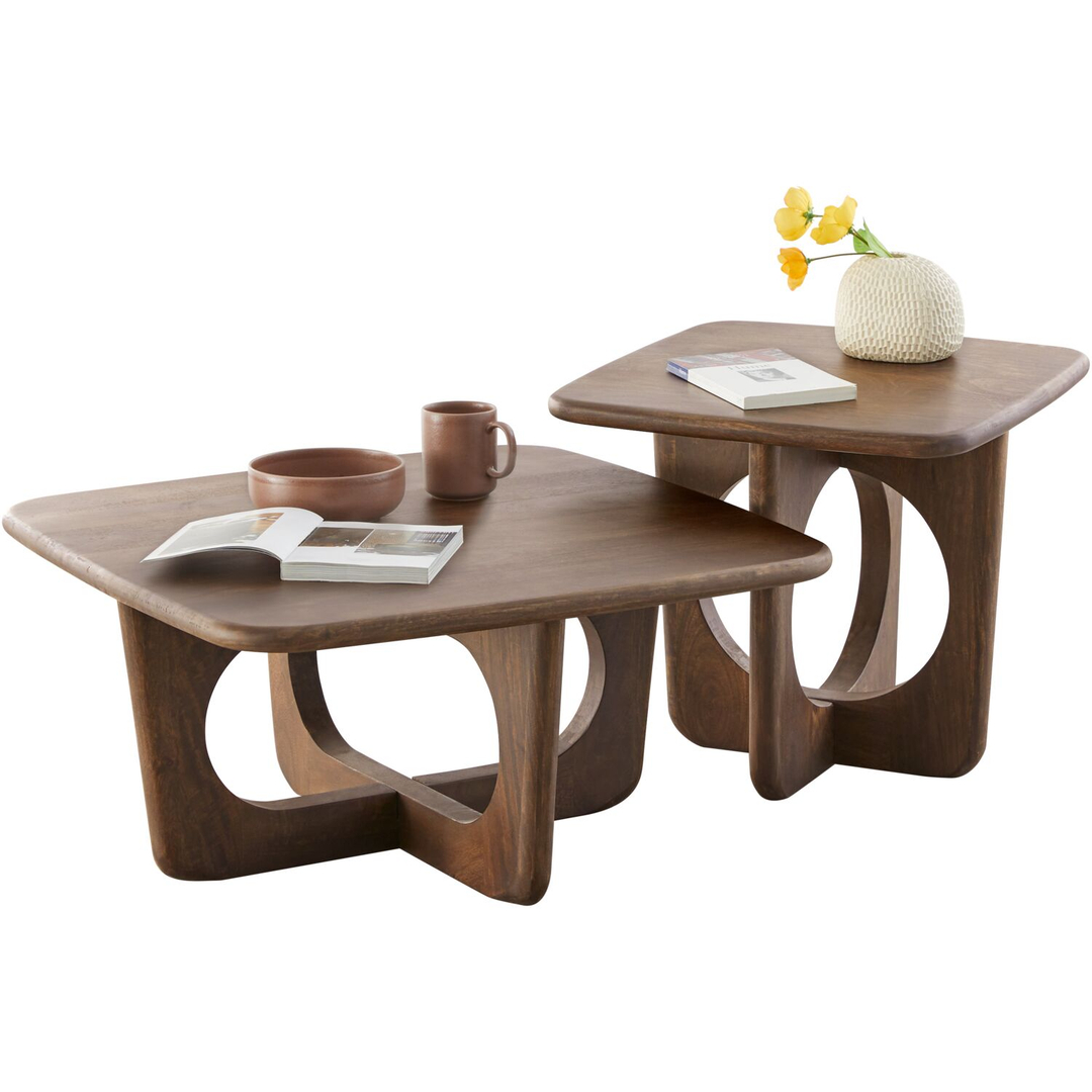 Bijzettafel Aseri mangohout 50 cm vierkant