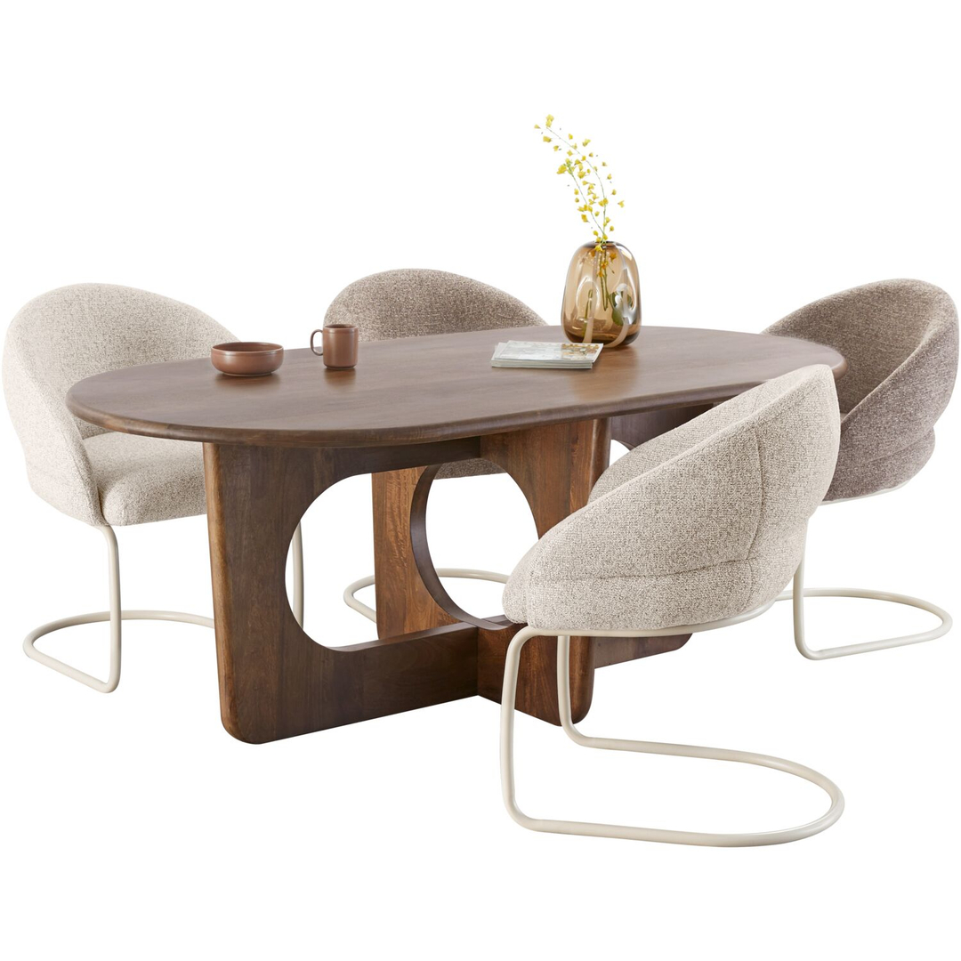 Eettafel Aseri mangohout 160x90 cm Deens ovaal