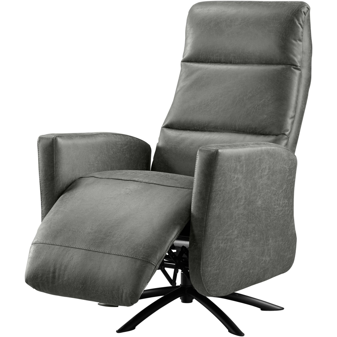 Relaxfauteuil Cervan elektrisch large microleder antraciet