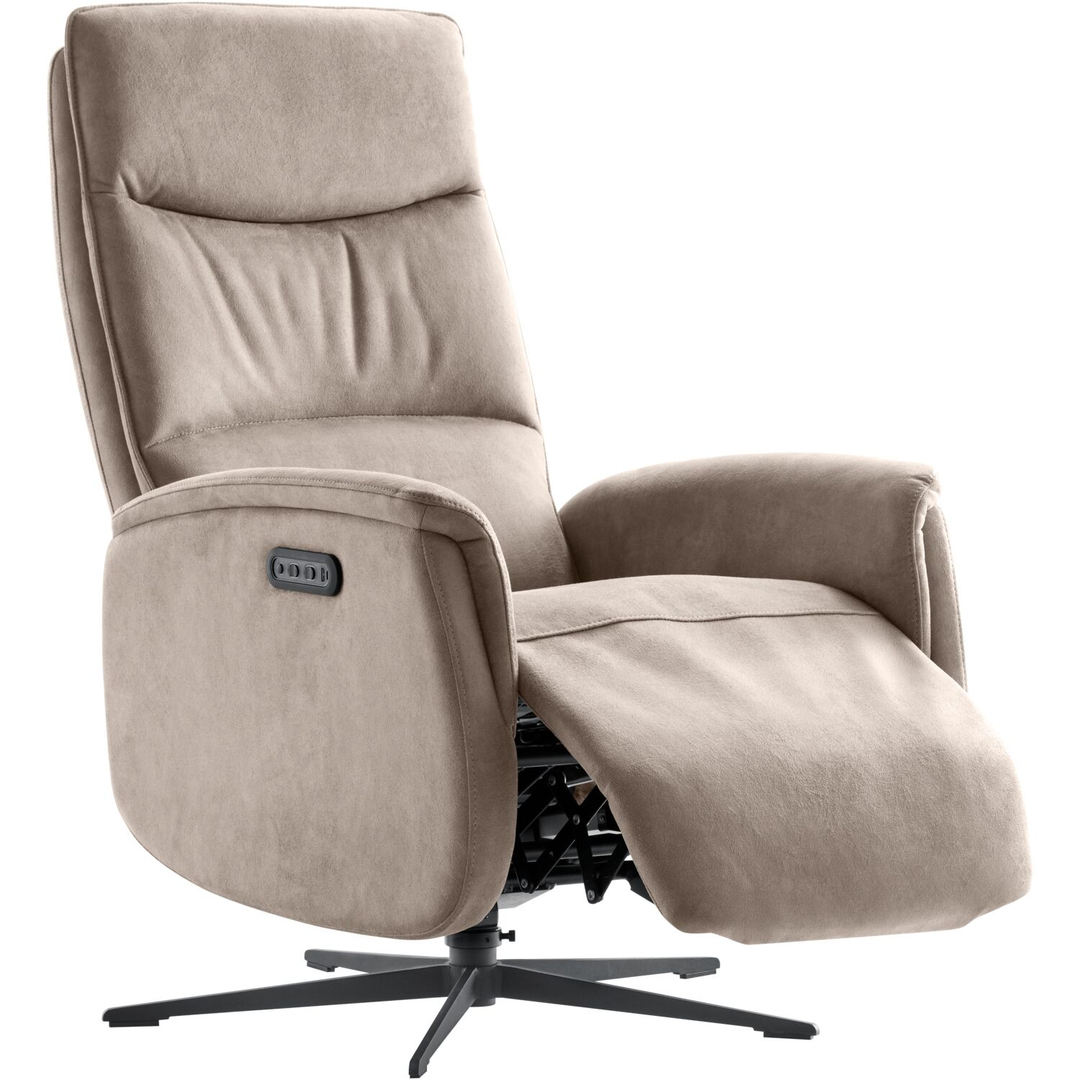 Relaxfauteuil Candora elektrisch microleder grijs