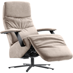 Relaxfauteuil Tofino elektrisch microleder grijs