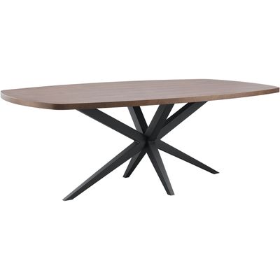 Eettafel Mascaro 220x120 cm Deens ovaal dark mango