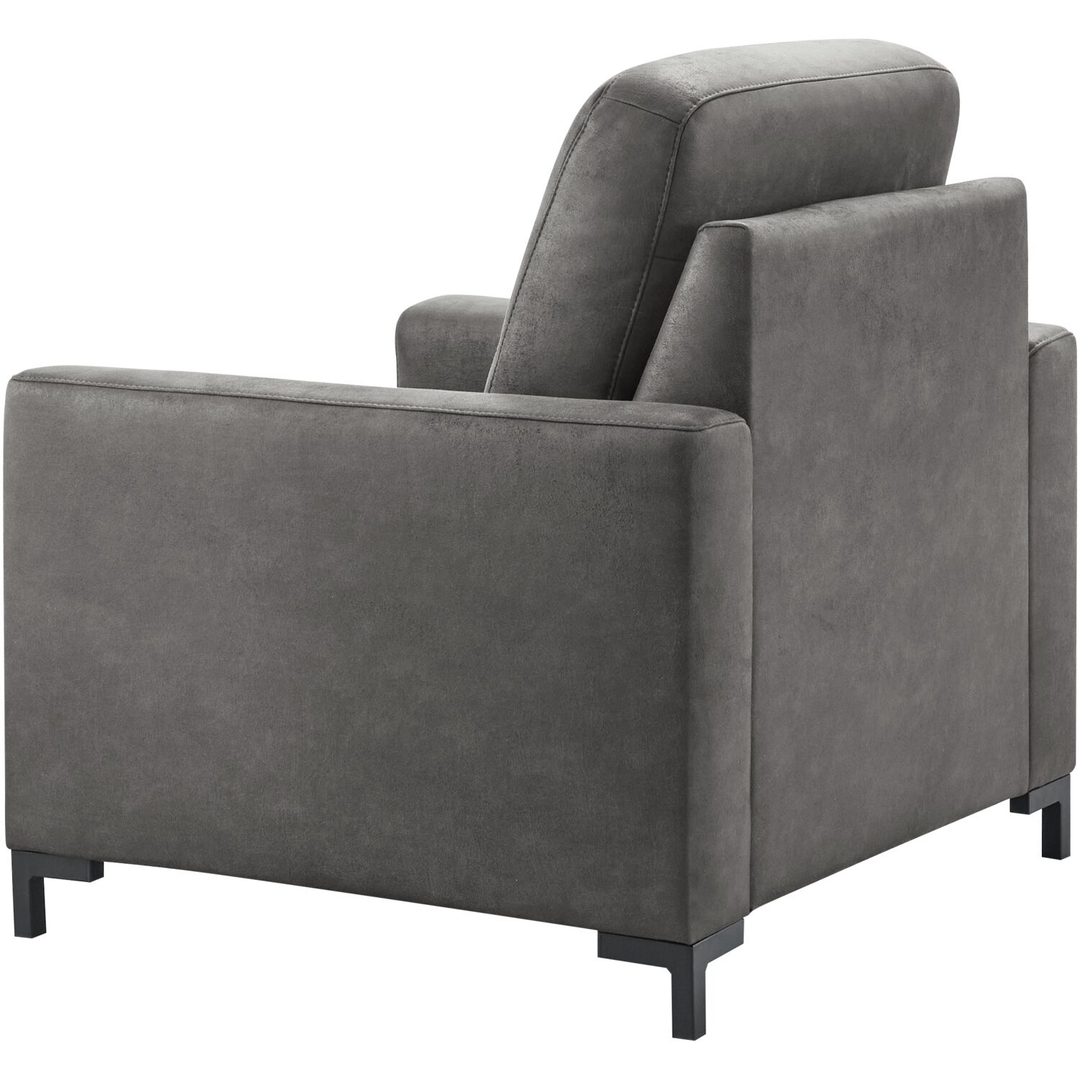Fauteuil Mirtho microleder antraciet excellent comfort