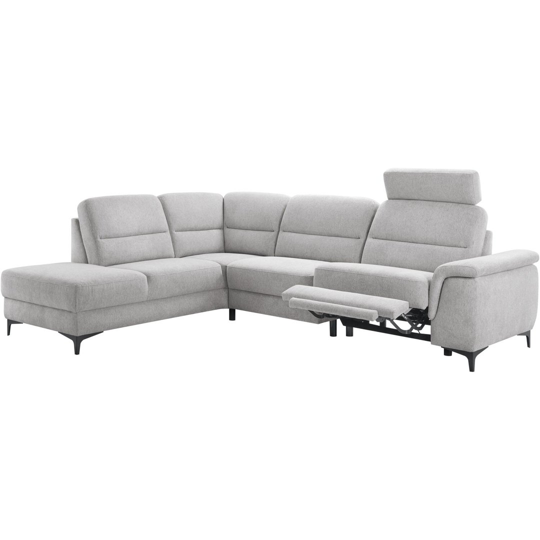 Hoekbank links Mirtho grijs  relaxfunctie basic comfort