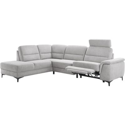 Hoekbank links Mirtho grijs relaxfunctie basic comfort