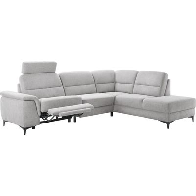 Hoekbank rechts Mirtho grijs relaxfunctie excellent comfort