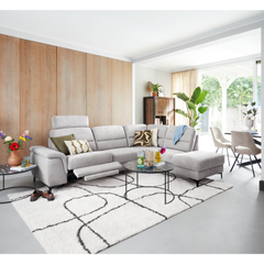 Hoekbank rechts Mirtho grijs relaxfunctie supreme comfort