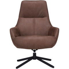 Draaifauteuil Kenmare microleder donkerbruin