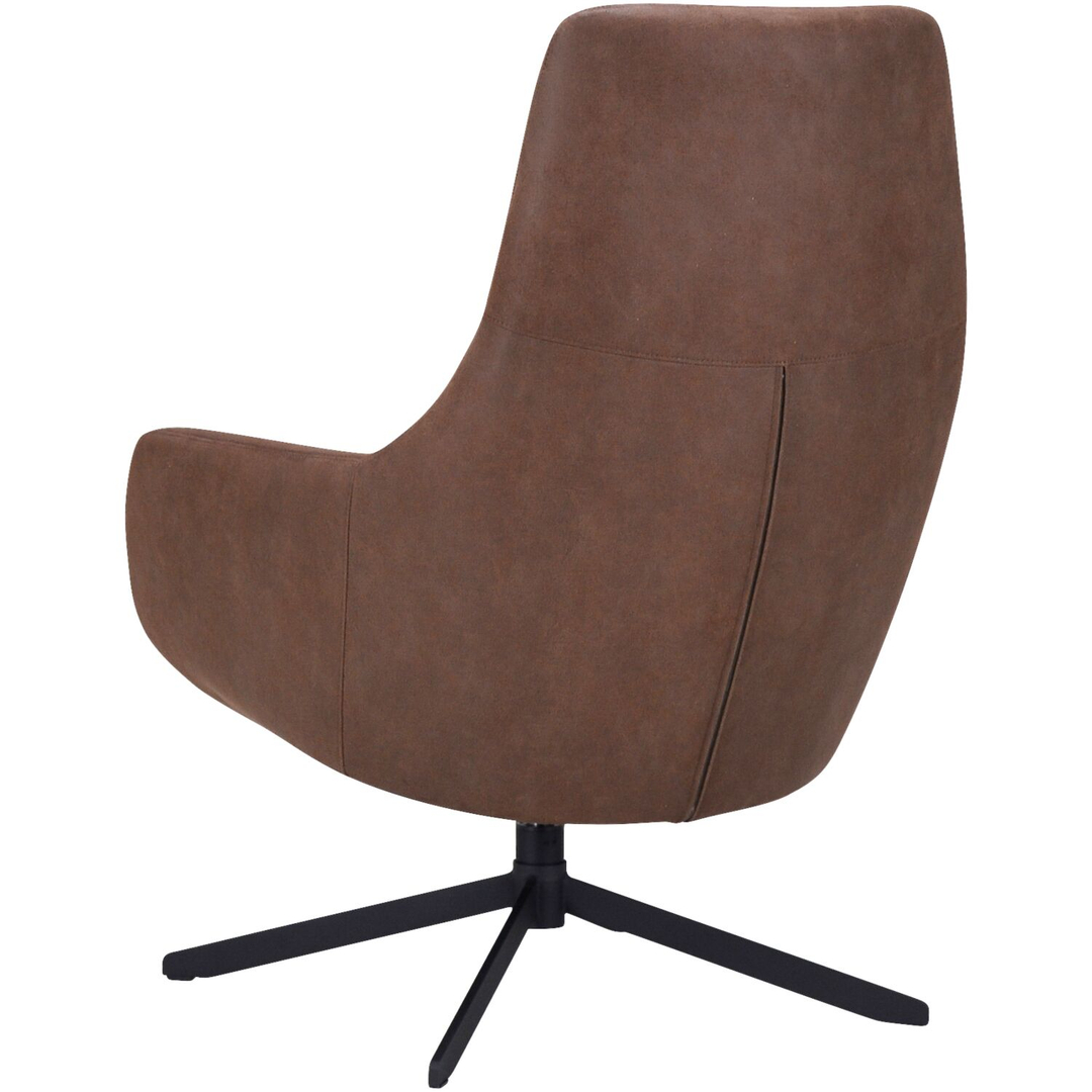 Draaifauteuil Kenmare microleder donkerbruin