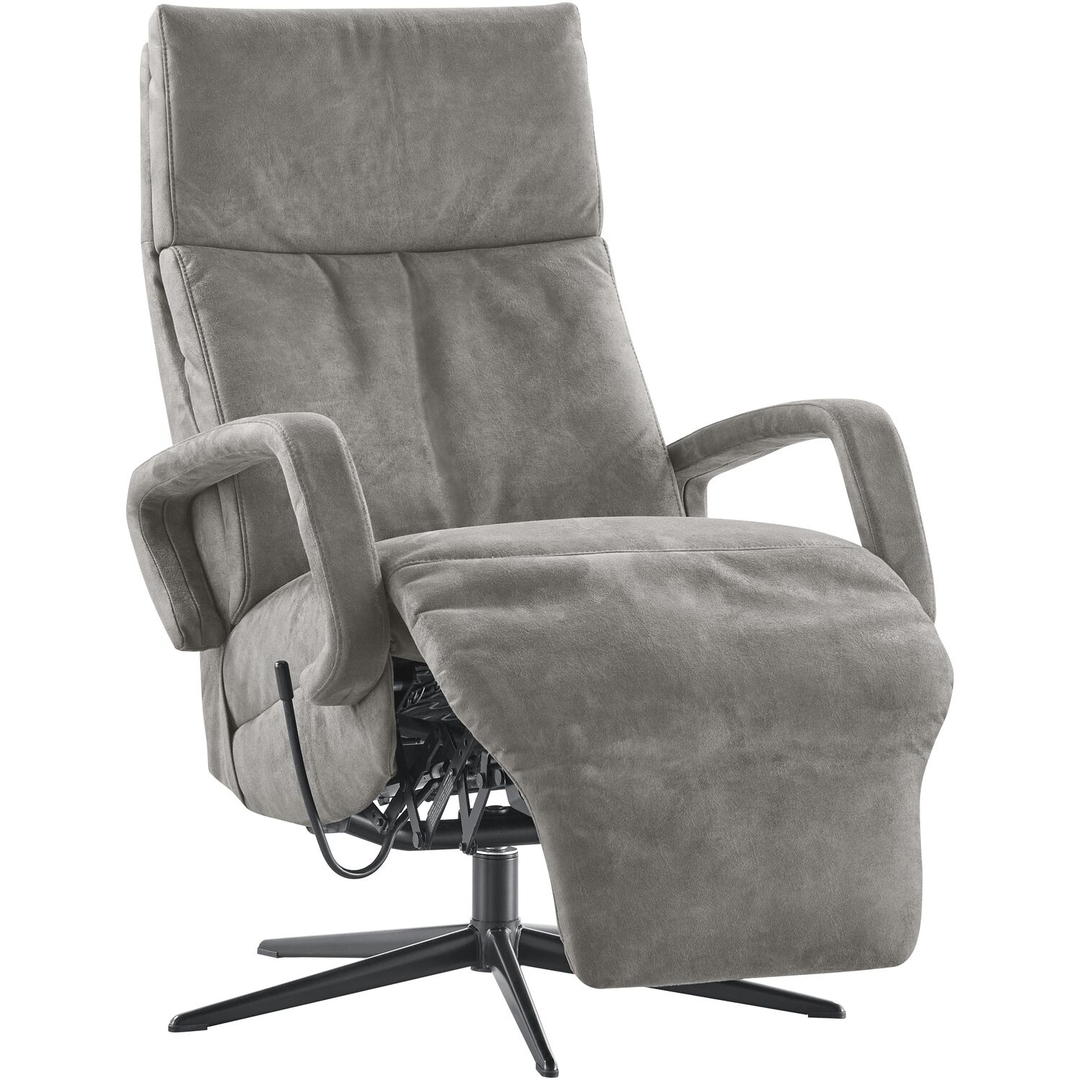 Relaxfauteuil Orona medium microleder grijs 