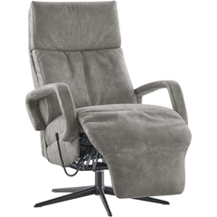 Relaxfauteuil Orona medium microleder grijs 