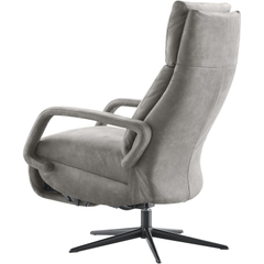 Relaxfauteuil Orona medium microleder grijs 
