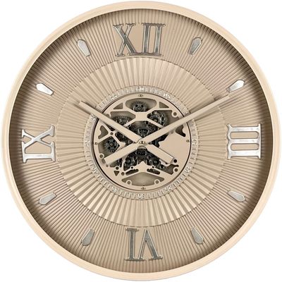 Klok Nimar metaal rond 60cm taupe dessin 54