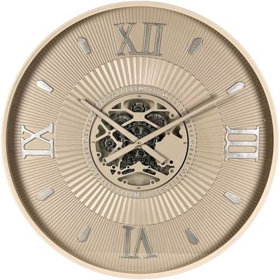 Klok Nimar metaal rond 80cm taupe dessin 55