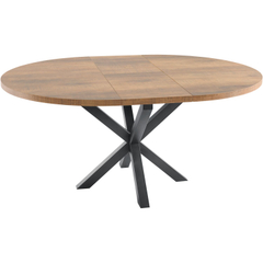 Uitschuifbare eettafel Caltana 130/170 cm rond lichtbruin