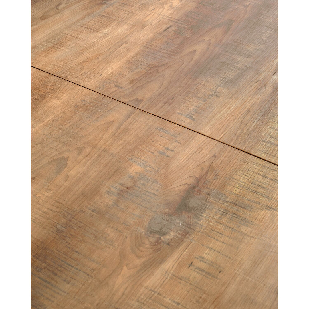 Uitschuifbare eettafel Caltana 130/170 cm rond lichtbruin