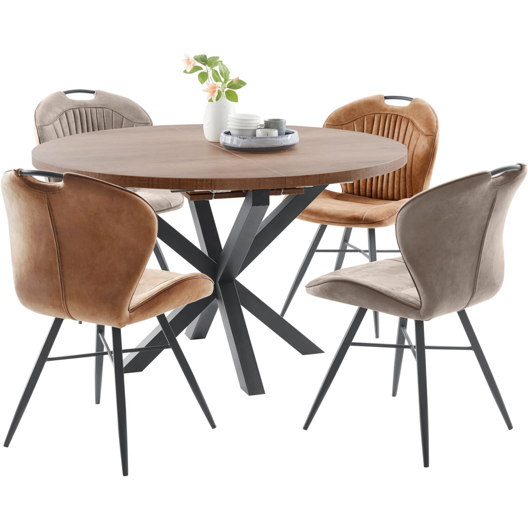 Uitschuifbare eettafel Caltana 130/170 cm donkerbruin