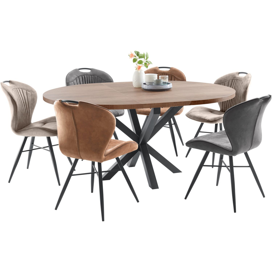 Uitschuifbare eettafel Caltana 130/170 cm donkerbruin