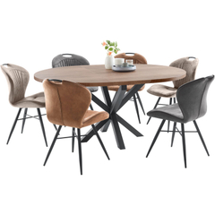 Uitschuifbare eettafel Caltana 130/170 cm donkerbruin