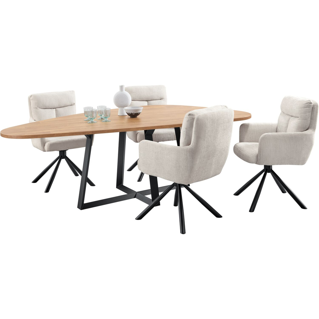 Eettafel Levado 225x120 cm kiezel