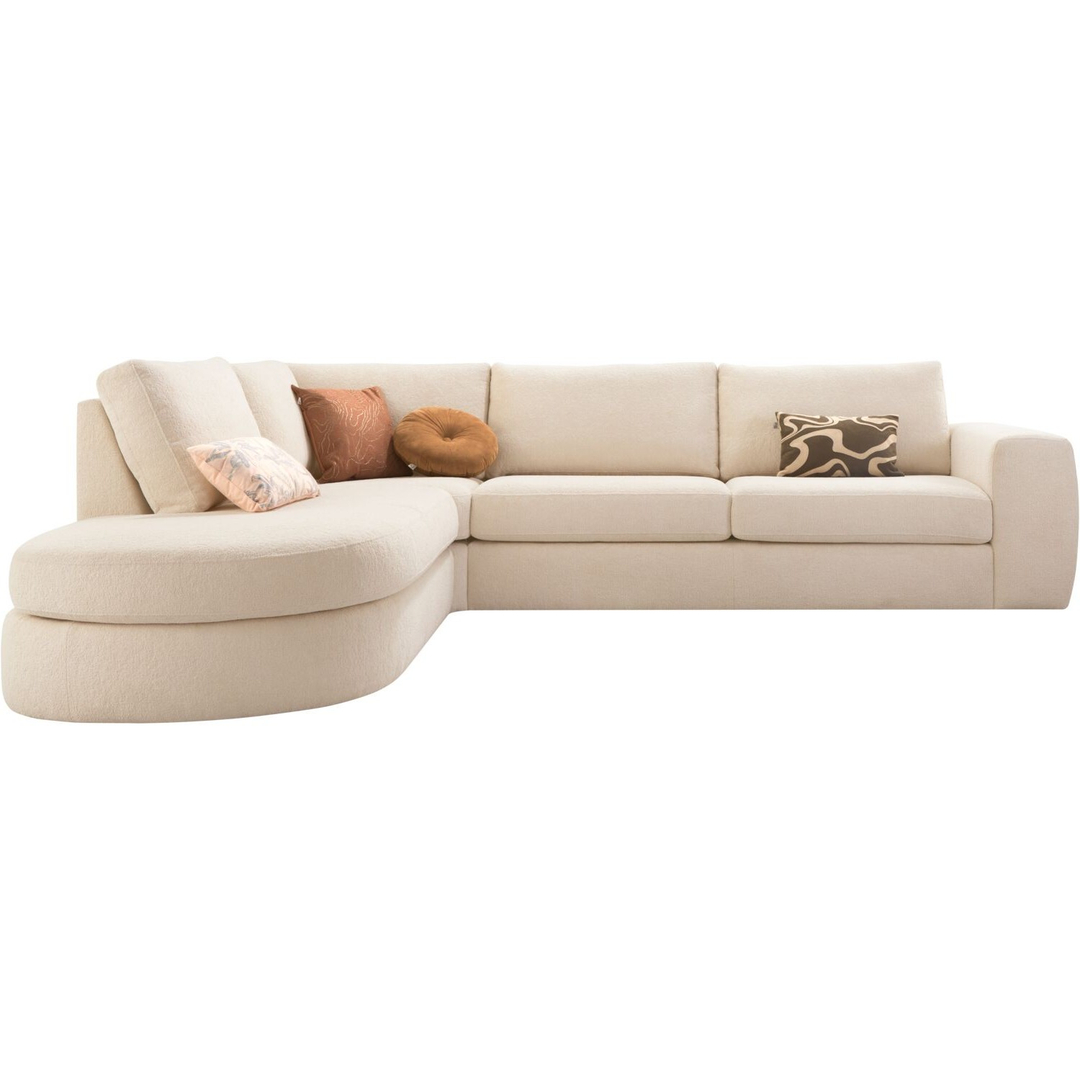 Hoekbank links Azara beige premium comfort