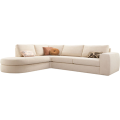 Hoekbank links Azara beige premium comfort