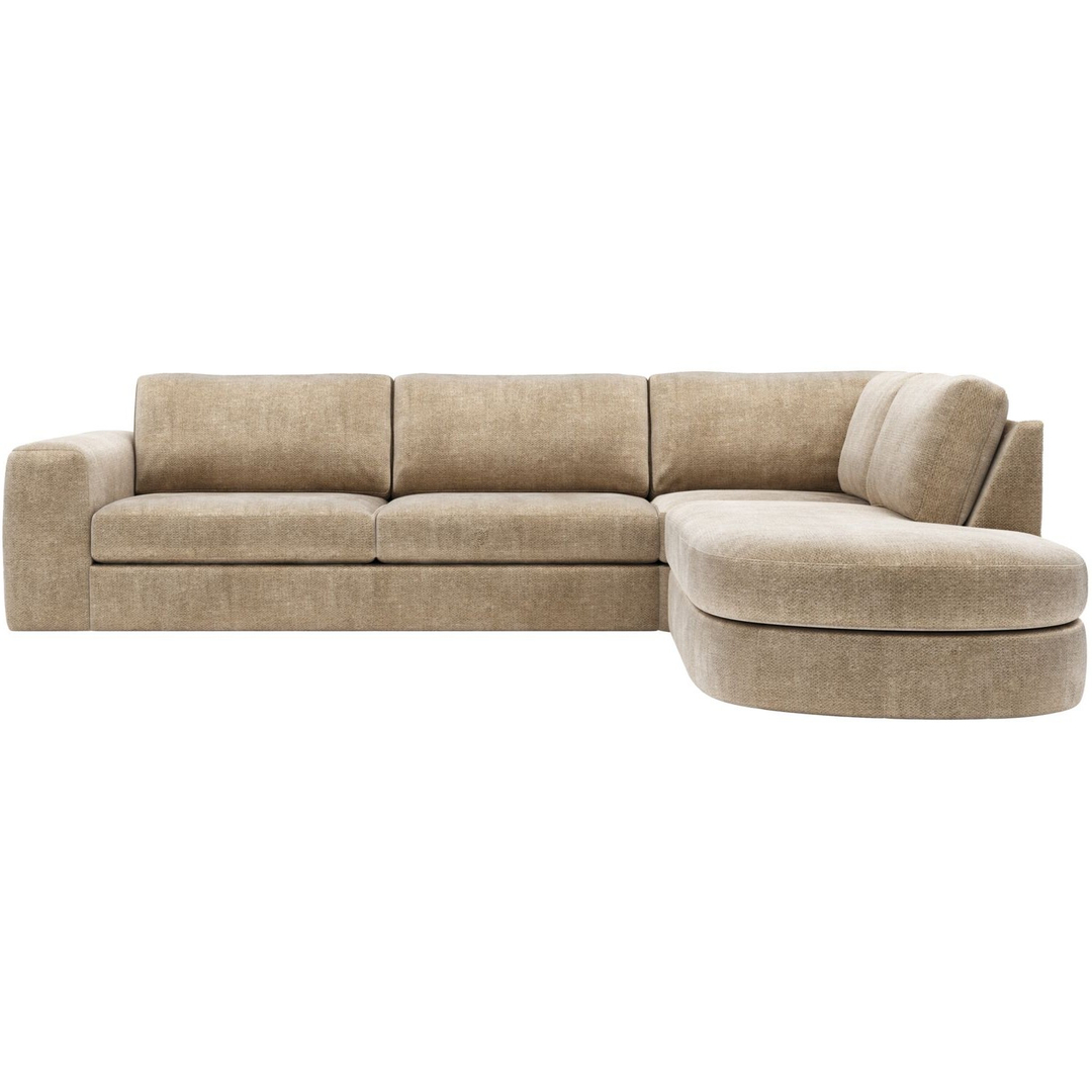 Hoekbank rechts Azara bruin basic comfort 