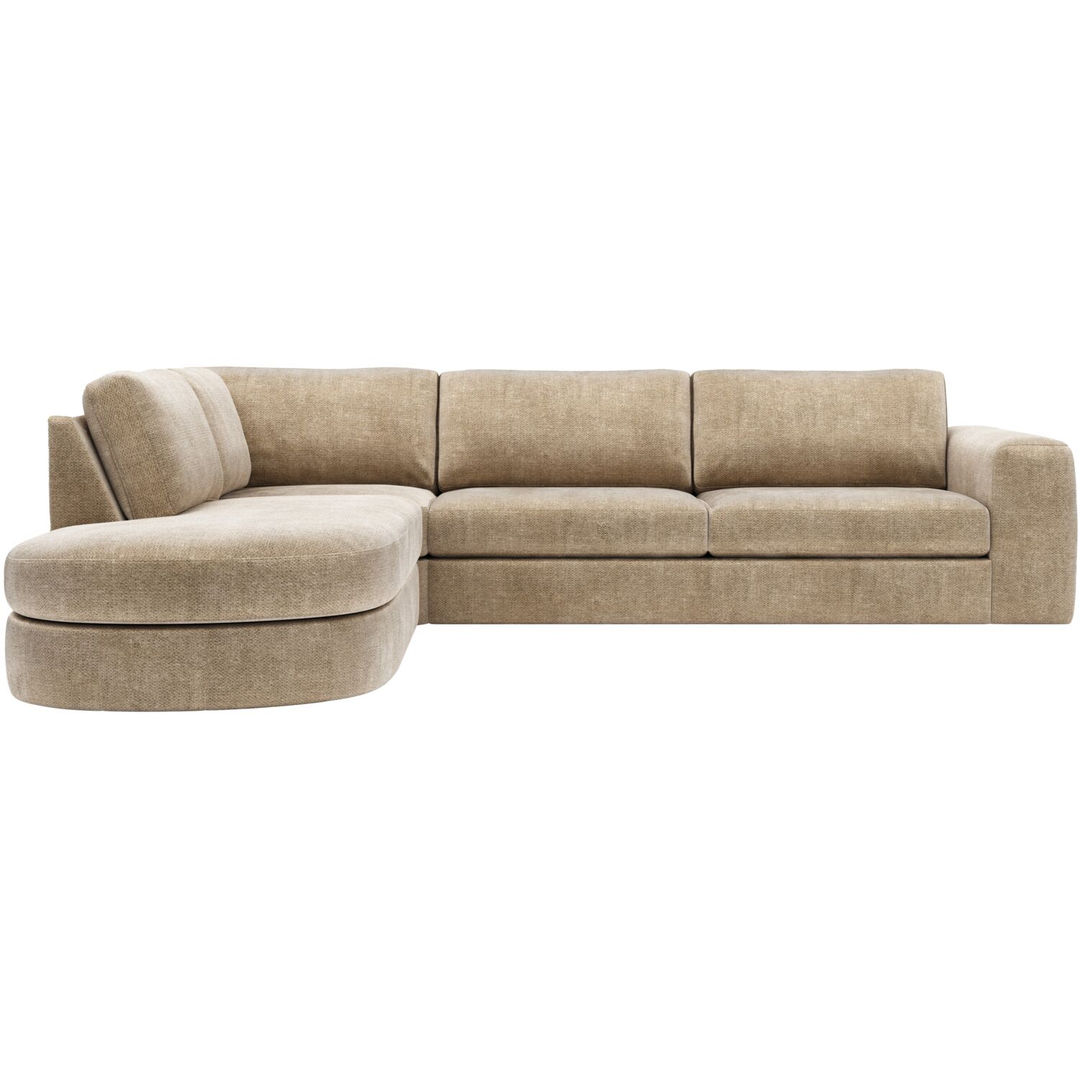 Hoekbank links Azara bruin basic comfort 
