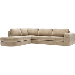 Hoekbank links Azara bruin basic comfort 