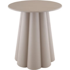 Bijzettafel Easdale 43x49 cm rond beige