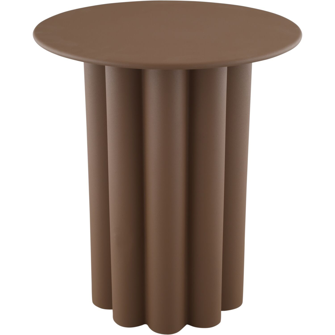 Bijzettafel Easdale 43 cm rond bruin