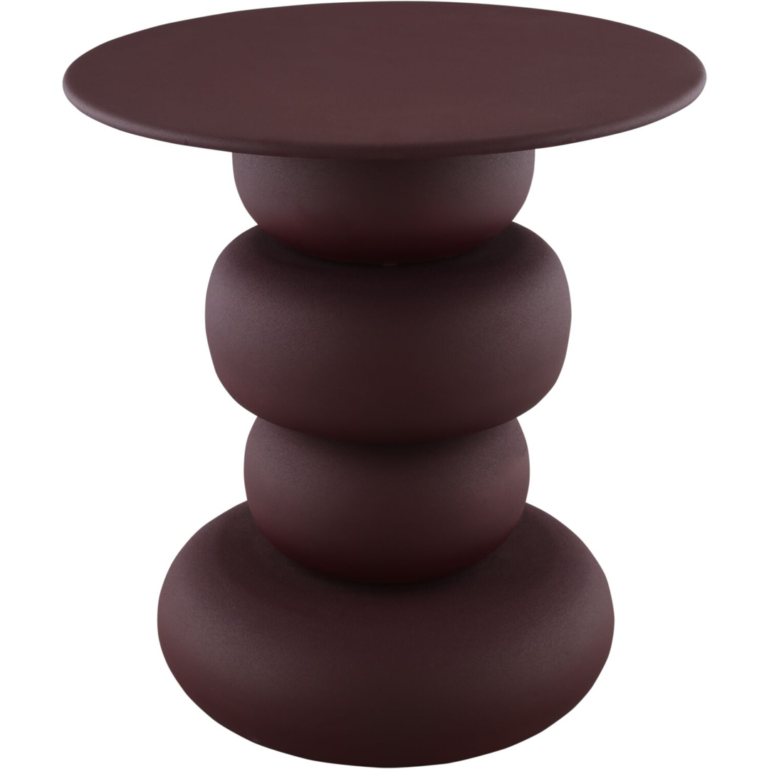 Bijzettafel Easdale 40 cm rond rood