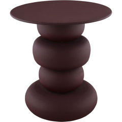 Bijzettafel Easdale 40 cm rond rood