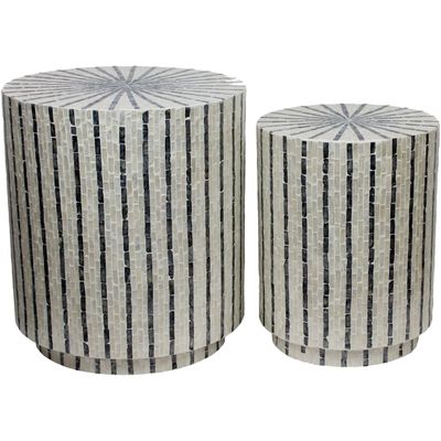 Bijzettafelset Brody 47 en 35 cm rond