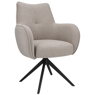 Eetkamerstoel Derio draaibaar beige