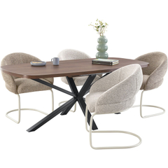 Uitschuifbare eettafel Caltana 200/260 cm Deens ovaal
