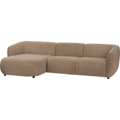 Hoekbank links Harper bruin basic comfort