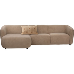 Hoekbank links Harper bruin basic comfort