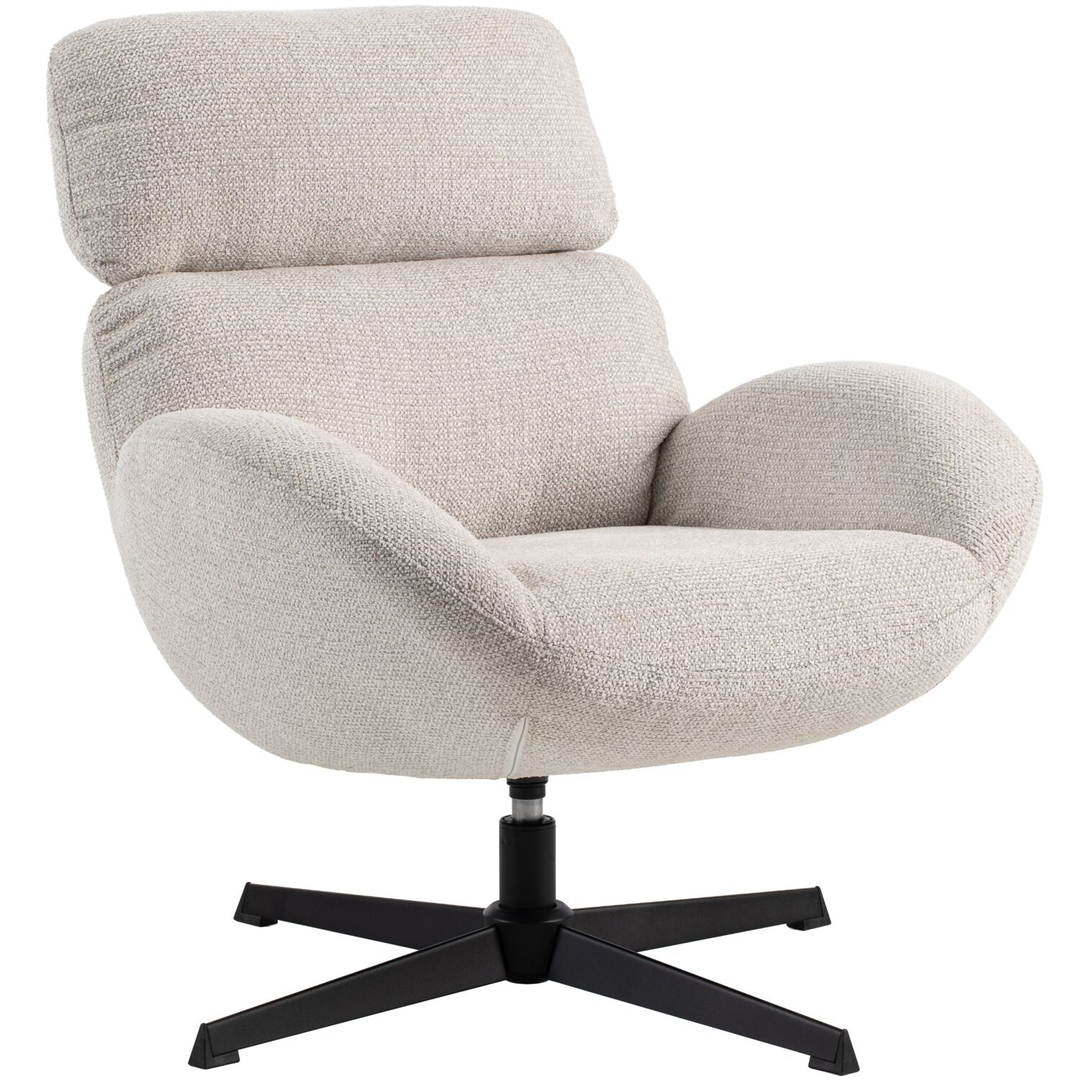 Draaifauteuil Bolands lichtgrijs