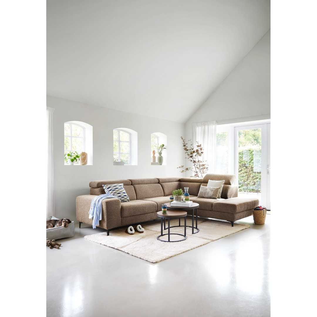 Hoekbank rechts Ixonia grijs premium comfort