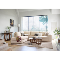 Hoekbank links Azara beige basic comfort