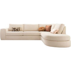 Hoekbank rechts Azara beige basic comfort