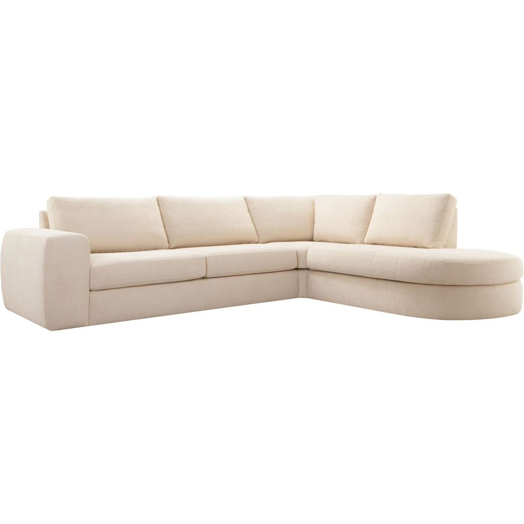 Hoekbank rechts Azara beige basic comfort