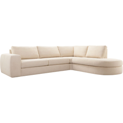 Hoekbank rechts Azara beige basic comfort
