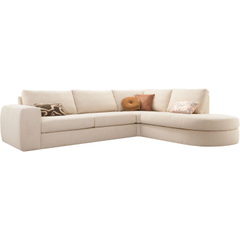 Hoekbank rechts Azara beige basic comfort