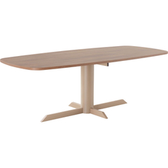 Eettafel Levado met kolompoot 225x100 cm Deens ovaal
