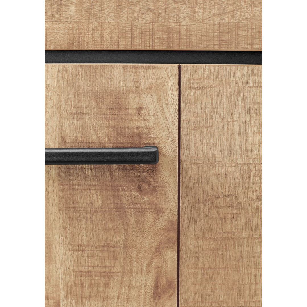 Vitrinekast Mantera 200x180x48 cm lichtbruin